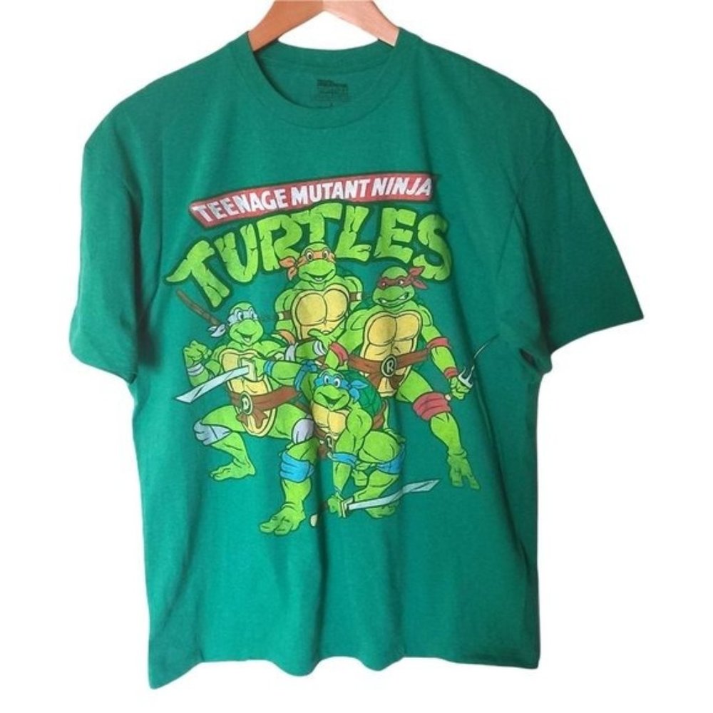 Teenage Mutant Ninja‎ Turtles T-Shirt TMNT Classic Retro TMNT Logo Graphic Tee L